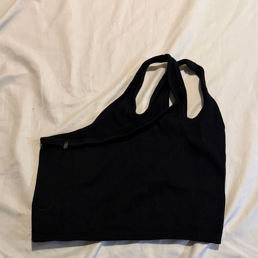 Aerie Black Ribbed Top